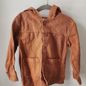 Cat & Jack Tan Hooded Jean Jacket